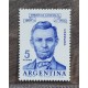 ARGENTINA 1965 GJ 1168b ESTAMPILLA NUEVA MINT CON VARIEDAD CATALOGADA U$ 15